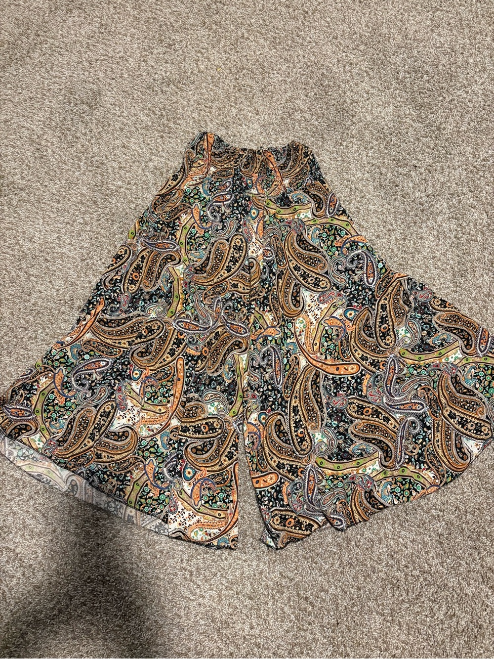 Paisley Print A-Line Women's Skirt in Multicolor